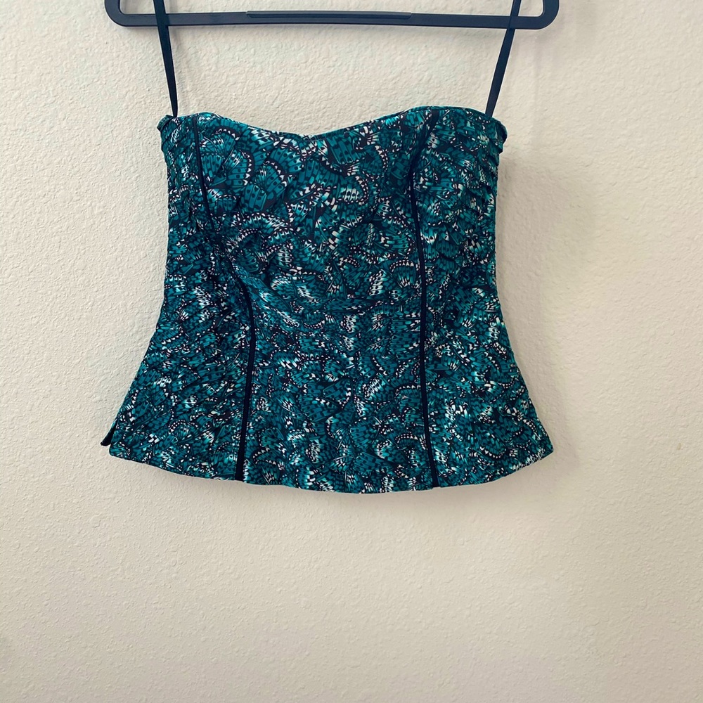 Bustier - corset style strapless top with removable,  adjustable straps